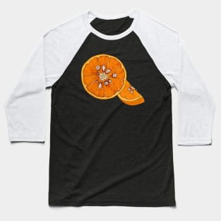 Oranges Inside With Teeths Baseball T-Shirt